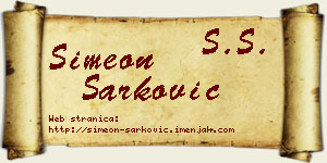 Simeon Šarković vizit kartica
